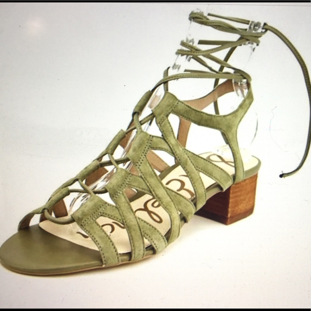 Sam Edelman Ardella Green Leather Gladiator 10.5